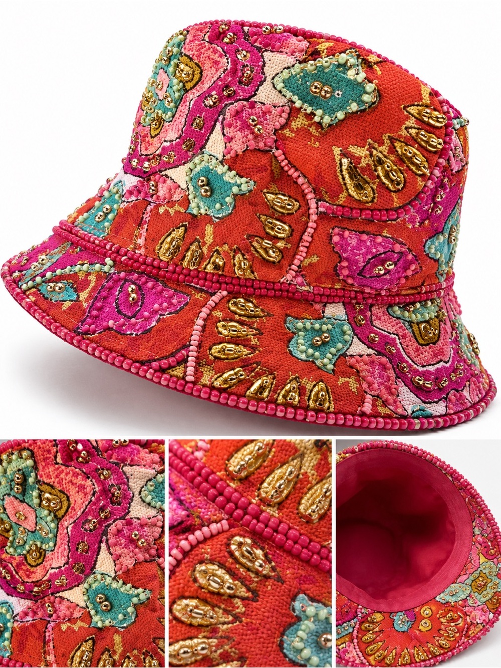 Vibrant Red Paisley Crossbody Belt Bag — Women - Picture 3 of 3